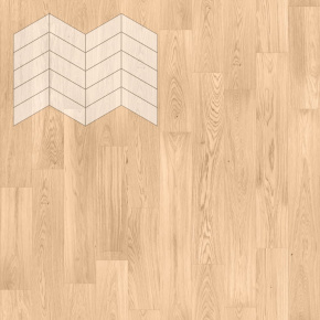 Паркет Елка Французская Lab Arte Chevron Дуб Рустик Блонд лак 400/328х125х14/3/60° в интерьере