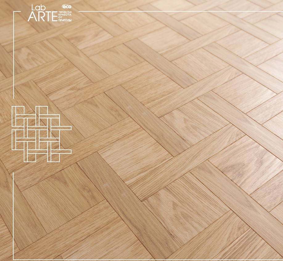 Инженерная доска Lab Arte Pattern 4/4 Дуб Натур лак 125/50*14/3мм