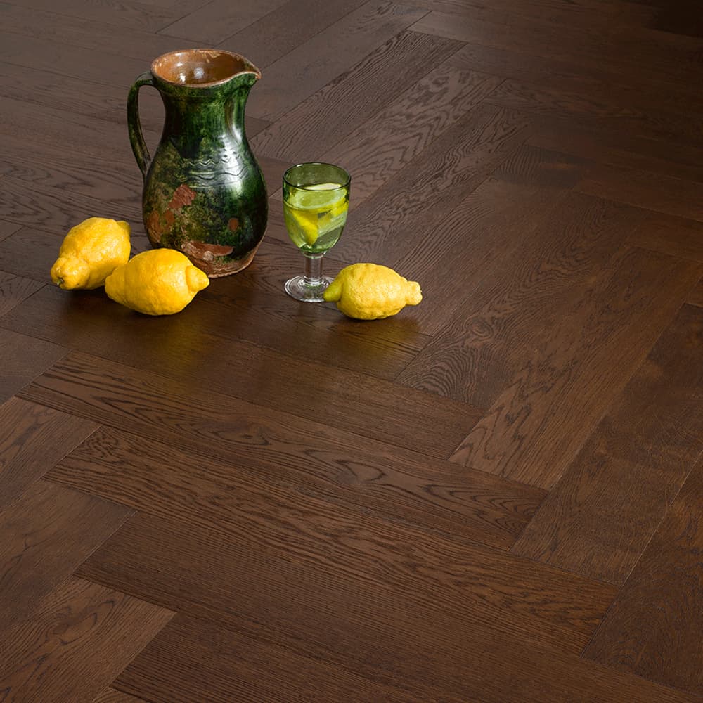 Паркет елка Английская Coswick Дуб Молочный Шоколад (1122-3217) Шелковое масло 1,29 м2
