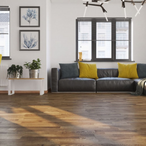 Паркетная доска PolarWood ДУБ ЮПИТЕР МАСЛО 14x188x2266 3П (3,41 м2) в интерьере