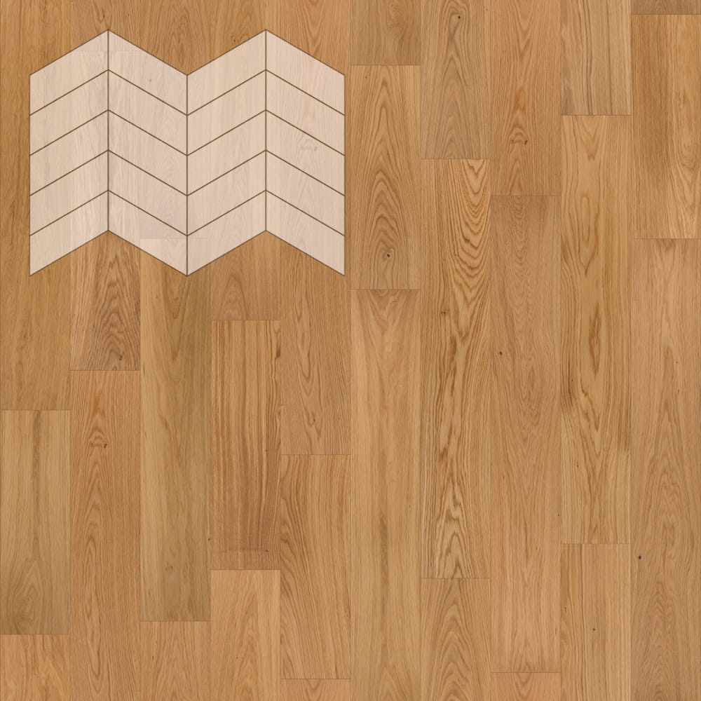 Паркет Елка Французская Lab Arte Chevron Дуб Рустик лак 400/328х125х14/3/60°