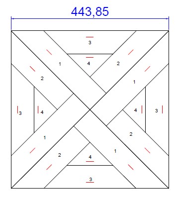 Модульный паркет LabArte инженерный Дуб Original №3-65 443*443*15/3 лак Кайт