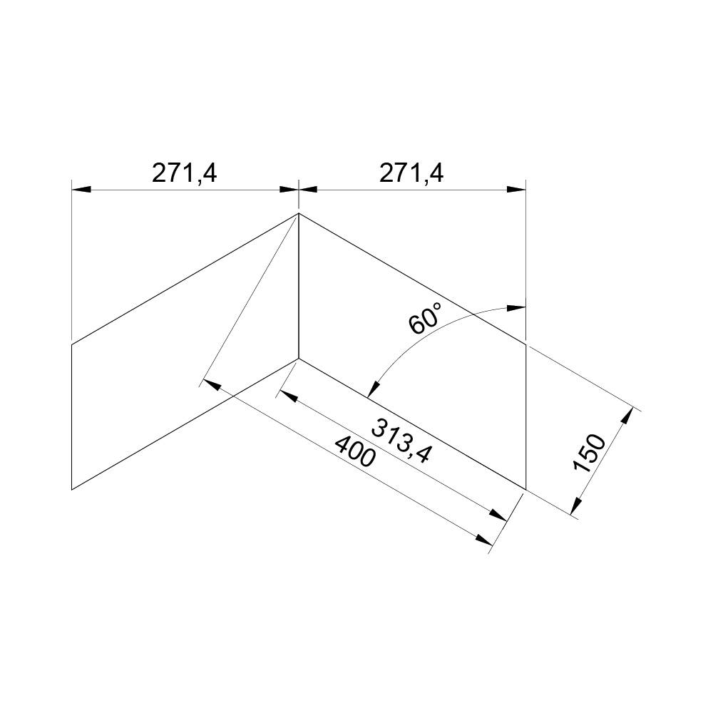 Паркет Елка Французская Lab Arte Chevron Дуб Рустик Блонд лак 400/313х150х14/3/60°